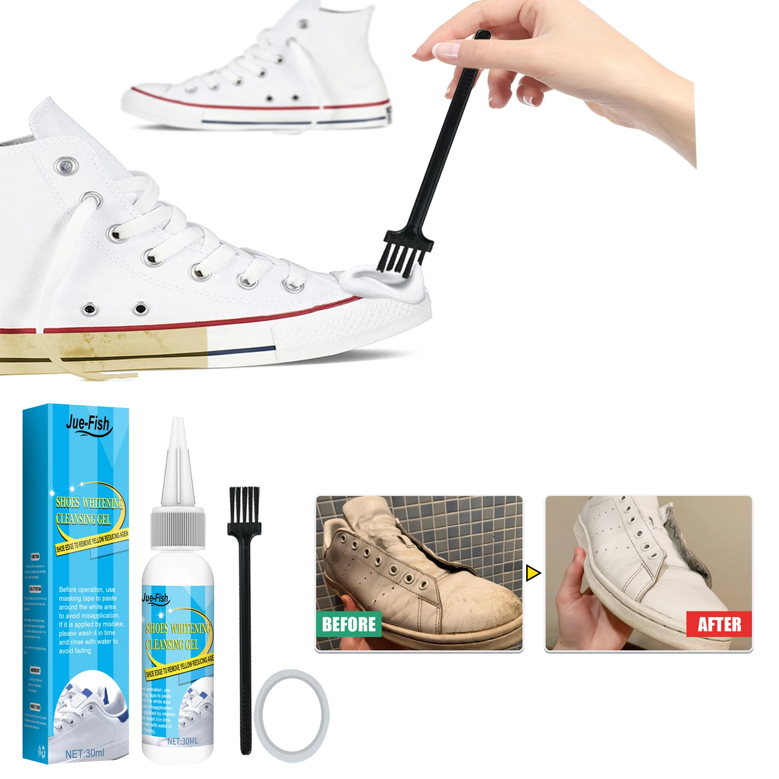Sneaker Care Spray - Białe buty żel oczyszczający plamą usuwanie